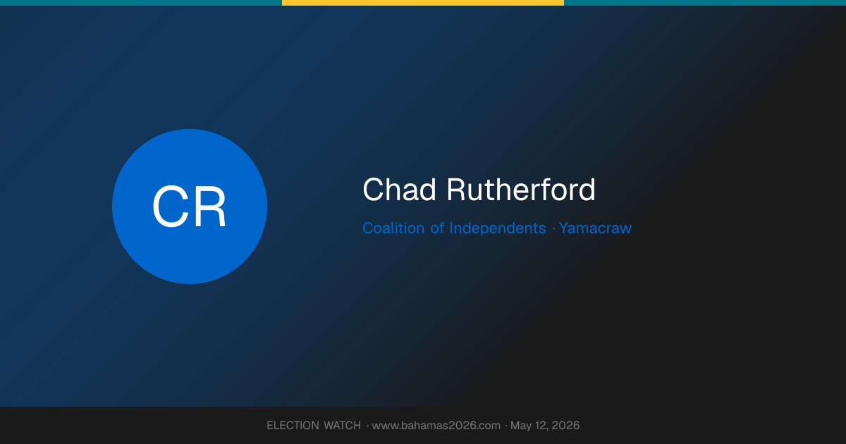 Chad Rutherford (COI) | Bahamas Election Watch 2026