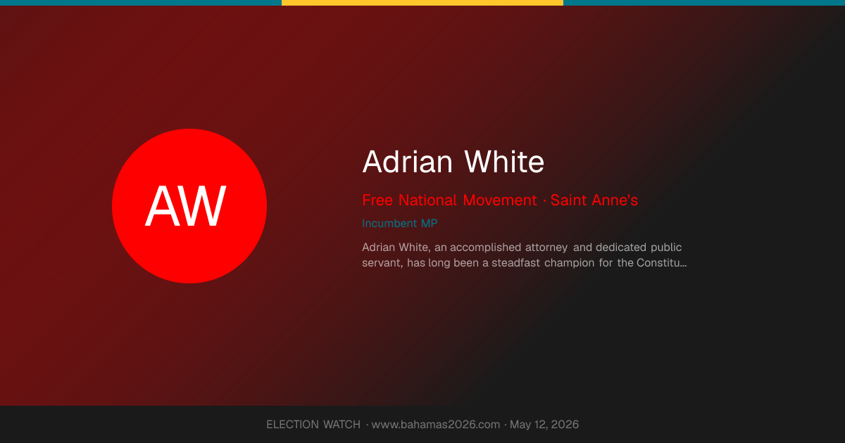 Adrian White (FNM) | Bahamas Election Watch 2026